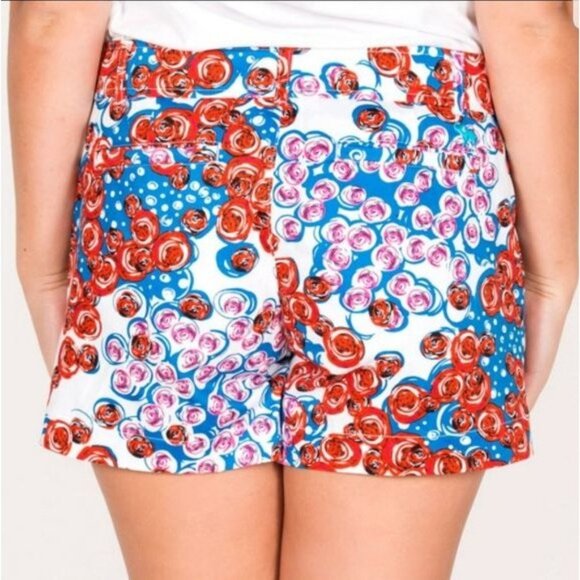 Tracy Negoshian Penny Womens Abstract Print Shorts Size 0 Multicolor - Picture 2 of 8